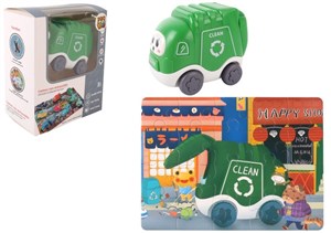 Obrazek Auto puzzle Przygoda drogowa śmieciarka