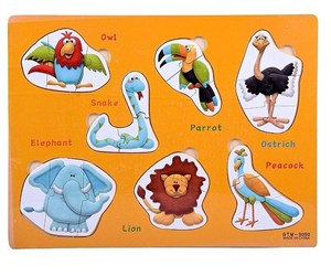 Obrazek Puzzle drewniane Zwierzęta