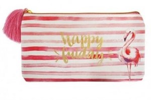 Picture of Piórnik różowe paski Happy Friday Flaming