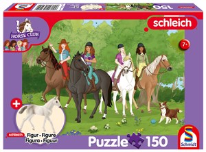 Picture of Puzzle 150 Schleich Klub Jeździecki + figurka 112299