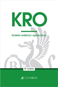 Picture of KRO. Kodeks rodzinny i opiekuńczy wyd. 27