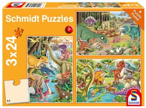 Picture of Puzzle 3 x 24 Dinozaury 112308