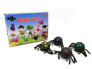 Obrazek Gniotek pająk świecący 6,5cm (12szt)