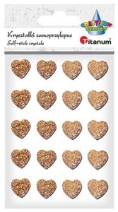 Picture of Kryształki samoprzylepne serca brokat 35szt