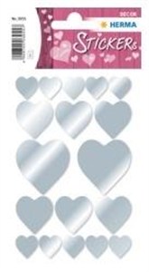 Obrazek Naklejka Decor srebrne serca