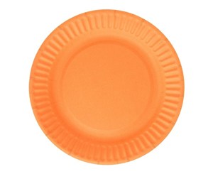 Obrazek Talerzyki papierowe pomarańczowe 18cm 6szt