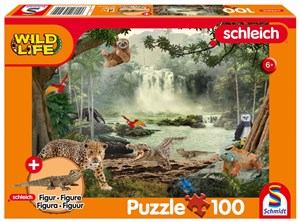 Picture of Puzzle 100 Schleich Dzika Przyroda + figurka 112301