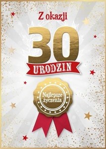 Obrazek Karnet Urodziny 30
