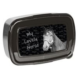 Obrazek Śniadaniówka Horse czarno-szara