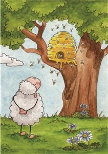 Picture of Pocztówka z kolorowanką - Twoje słowa są słodkie