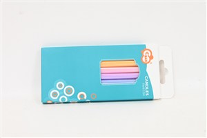 Obrazek Świeczki makaronikowe metaliczne 12.5x0.8cm 6szt