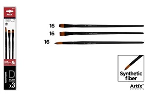 Obrazek Pędzle syntetyczne 3szt