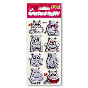 Picture of Naklejki puffy Emotion Hippo