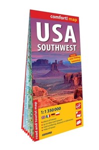 Obrazek USA południowo-zachodnie (USA Southwest); laminowana mapa samochodowo-turystyczna 1:1 350 000