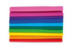 Obrazek Bibuła marszczona Happy Color 50x200cm TĘCZA MIX 10 kolorów 10 rolek