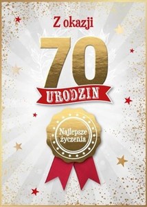 Obrazek Karnet Urodziny 70