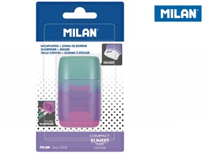 Obrazek Temperówka z gumką Milan Compact Sunset  zielo