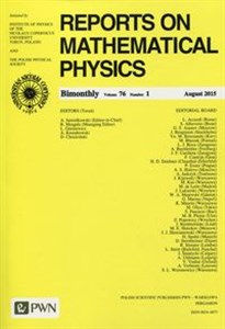 Picture of Reports on Mathematical Physics 59/1
