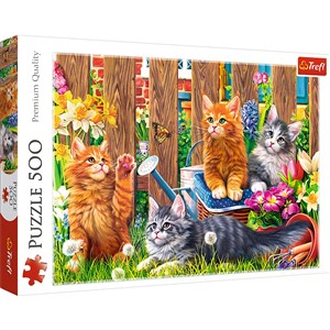 Picture of Puzzle Kotki w ogrodzie 500