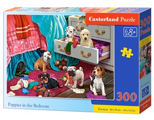 Obrazek Puzzle 300 Puppies in the Bedroom