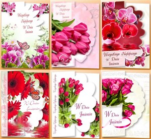 Picture of Karnet B6 Okoliczn. Wycinany Imieniny (10sz) MIX