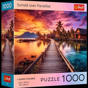 Picture of Puzzle 1000 USA Collection: Sunset over Paradise