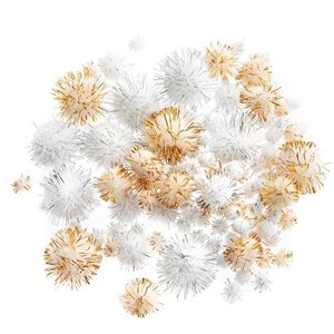 Picture of Pompony poliestrowe metalizowane mix 100szt