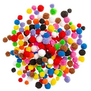 Picture of Pompony poliestrowe mix  kolorów 300 szt.