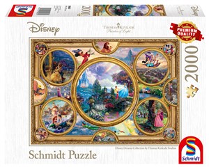 Obrazek Puzzle 2000 PQ Bohaterowie bajek Disney T.Kinkade 108139