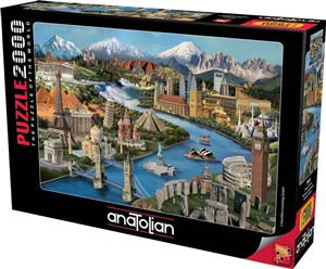 Obrazek Puzzle 2000 Słynne zabytki