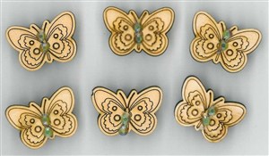 Picture of Naklejki drewniane 2cm - Motylki 6szt