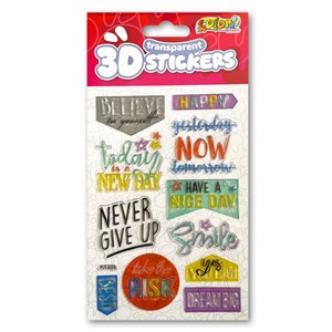 Obrazek Naklejki 3D Transparent Motivation Quost