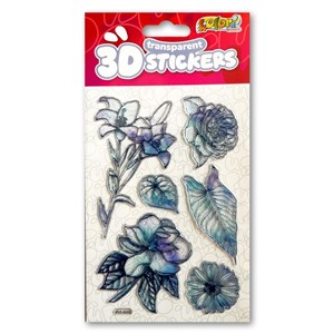 Obrazek Naklejki 3D Transparent Lue Flowers