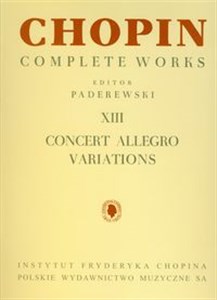 Picture of Chopin Complete Works XIII Concert Allegro Variations