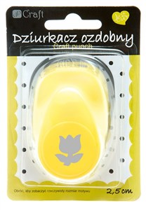 Obrazek Dziurkacz ozdobny Tulipan 2,5cm mix