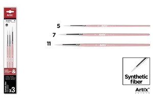 Obrazek Pędzle syntetyczne 3szt