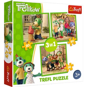 Obrazek Puzzle Zabawy Treflików 3w1