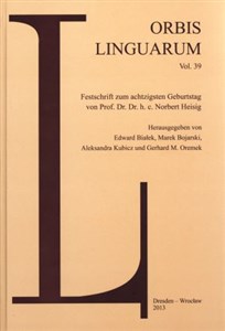 Picture of Orbis Linguarum Vol. 39 Festschrift zum achtzigsten Geburtstag von Prof. Dr. Dr. h. c. Norbert Heisig