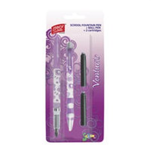 Obrazek Komplet pióro i długopis Venturio różowe