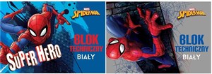 Obrazek Blok techniczny A4/10K biały Spiderman