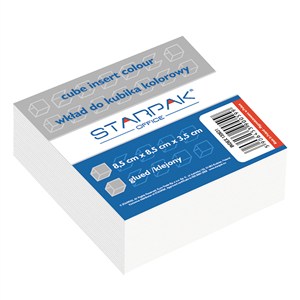 Obrazek Wkład do kubika 85x85mm biały klejony