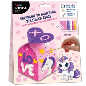 Obrazek Kreowanie po numerach szkatułka serce Kidea