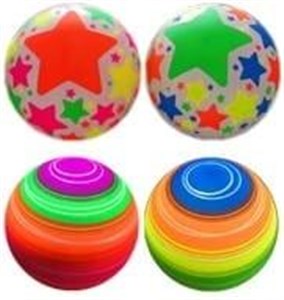 Picture of Piłka gumowa fluorescencyjna MIX