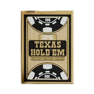 Picture of Texas Holdem Gold Jumbo Face czarne
