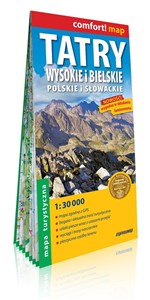 Obrazek Tatry Wysokie i Bielskie polskie i słowackie laminowana mapa turystyczna 1:30 000