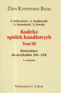 Picture of Kodeks spółek handlowych t.3