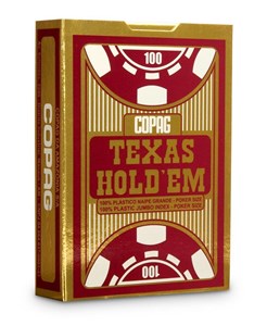 Obrazek Texas Holdem Gold Jumbo Face czerwone