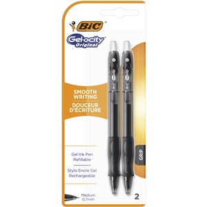 Obrazek Długopis żelowy Gel-ocity Original BIC czarny blister 2szt