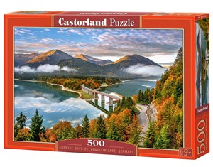Picture of Puzzle 500 el.:Sunrise over Sylvenstein Lake, Germany /B-53353 B-53353