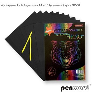 Picture of Wydrapywanka hologramowa A4 tęczowa